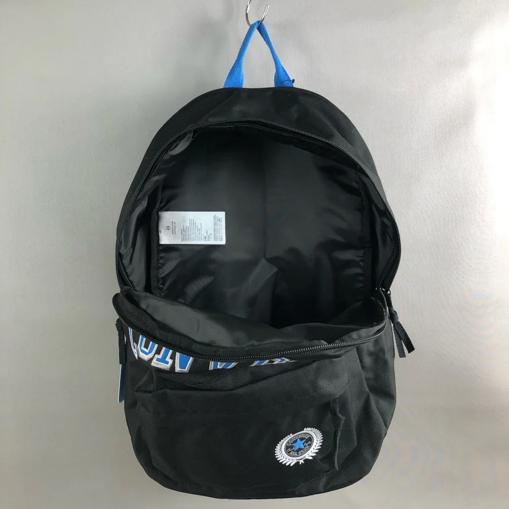 Converse Varsity Black Backpack with Blue Accents